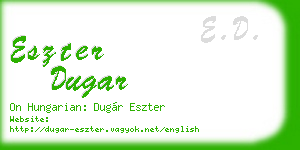 eszter dugar business card