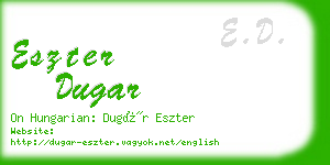 eszter dugar business card